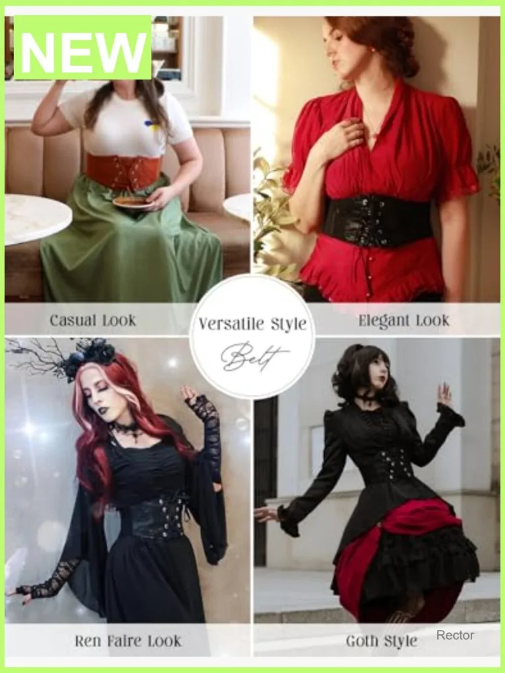 Wide Waist Corset Belt Lace Up Front